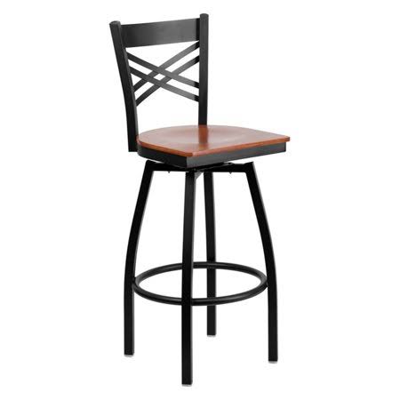 Black Swivel Metal Bar Stool E917828