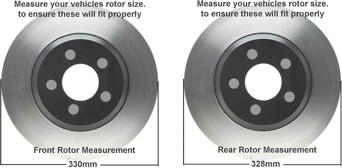 Front and Rear Disc Rotors + Brake Pads S99199