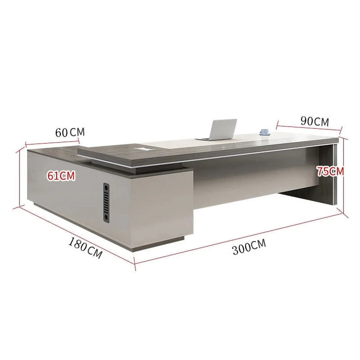 L Shape Computer Desk Table Melamine A15711