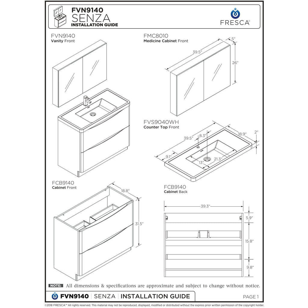 Glossy White Free Standing Bathroom Cabinet C155125