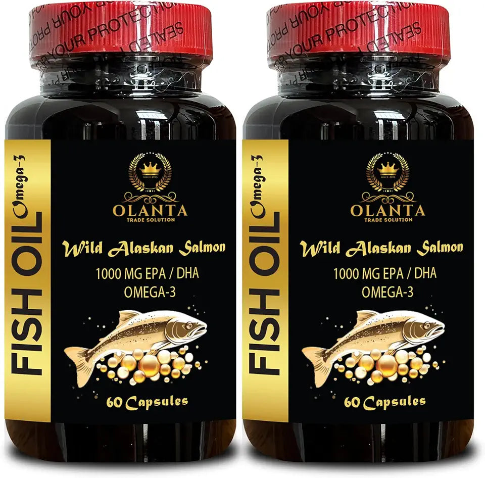 Wild Alaskan Salmon Oil Omega-3 Fish Oil Supplements 120 Capsules I544