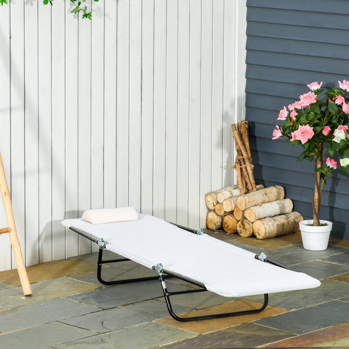 Adjustable Folding Chaise Lounge Chair T78285
