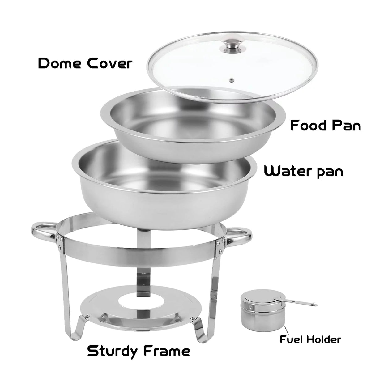 2 Pack Stainless Steel Chafing Dish Buffet Set A7578