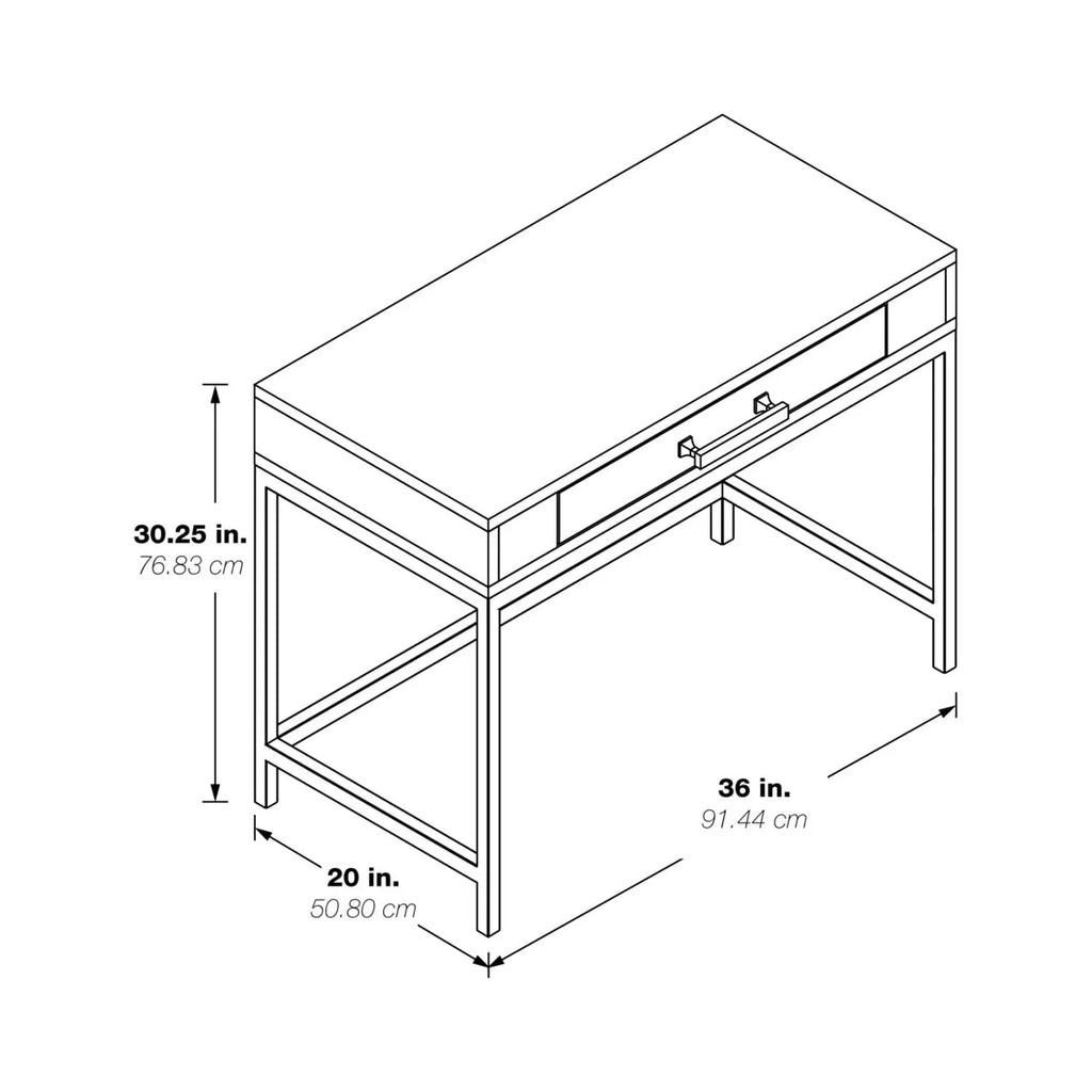 36" Contemporary Wood Writing Desk O5970