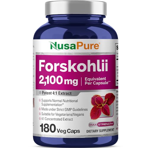 Forskohlii 2100mg Veggie Caps 180 Capsules Non-GMO Gluten Free Y83269