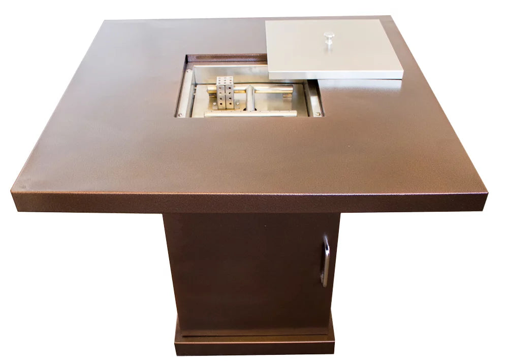 Square Hammered Bronze Propane Fire Pit W321