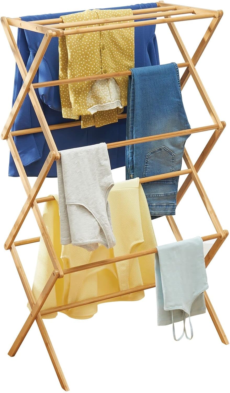 Bamboo Foldable Laundry Drying Rack A388511