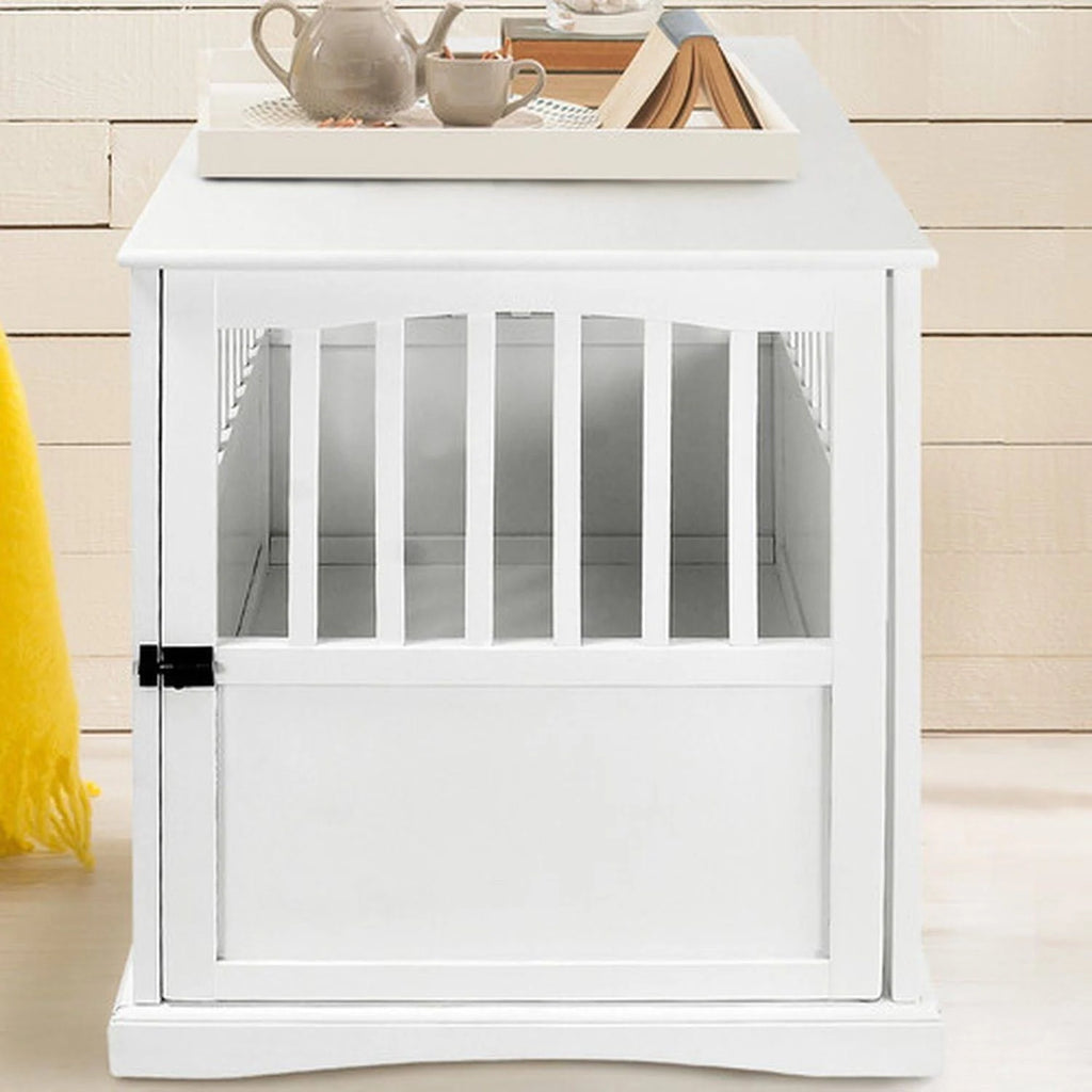 White Pet Crate End Table I383