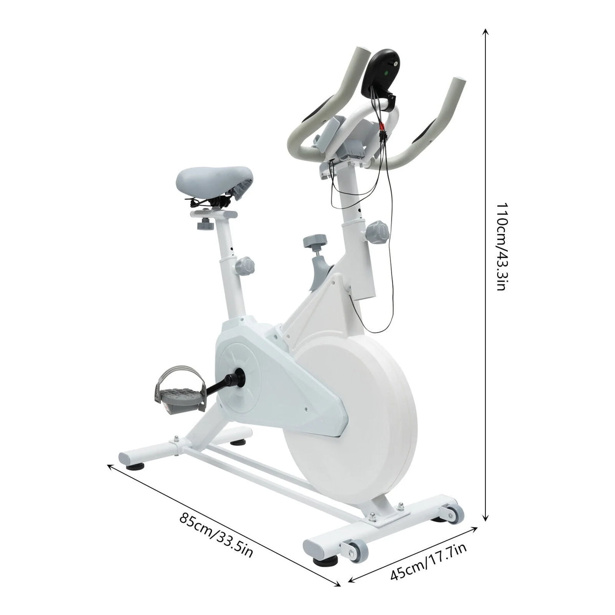Indoor Cycling Exercise Bike White E989687