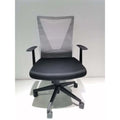 Black Office Chair with Nylon Base and Fixed Armrest T981959