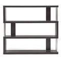 Dark Brown Three-Shelf Modern Bookcase A26539