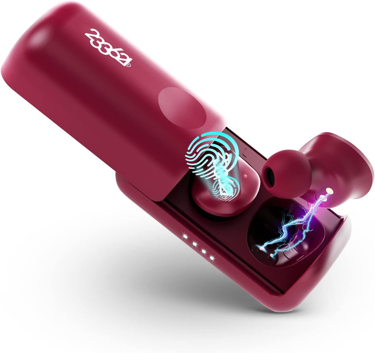 Dark Green Wireless Bluetooth Earbuds with Charging Case R5587