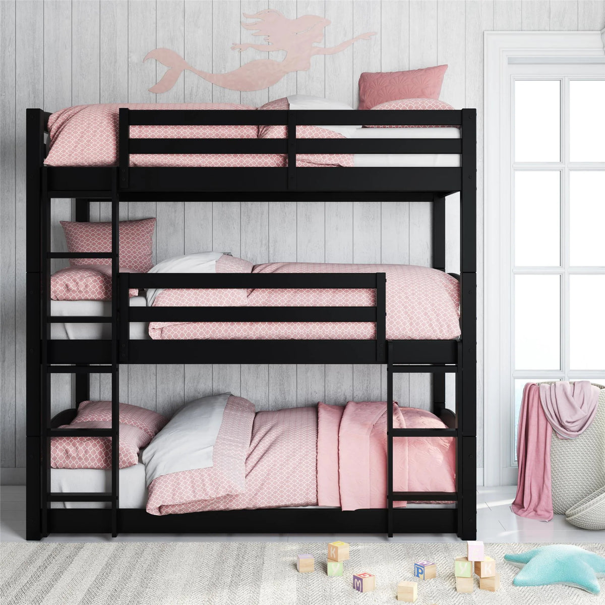 Twin Over Twin Over Twin Convertible Bunk Bed G713206