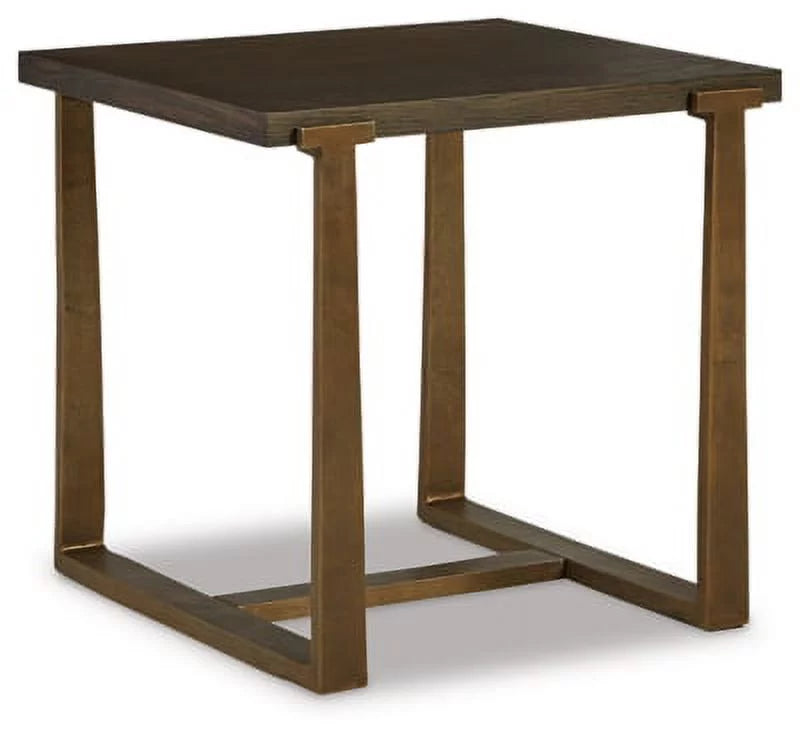 Contemporary End Table Brown Gold Finish G3673