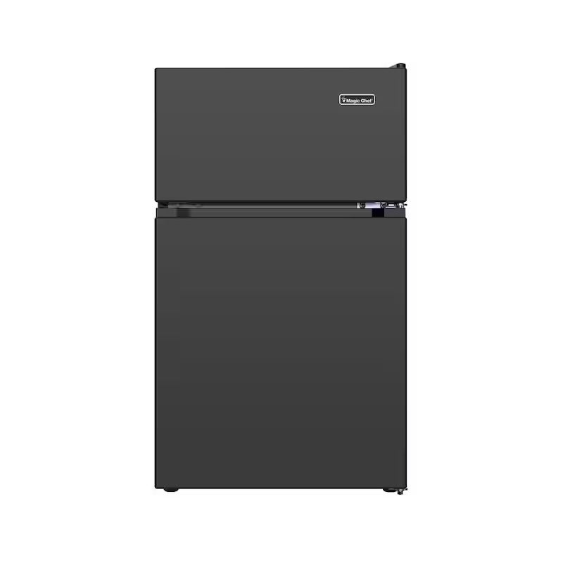 Black 2-Door Mini Refrigerator with Freezer Z973