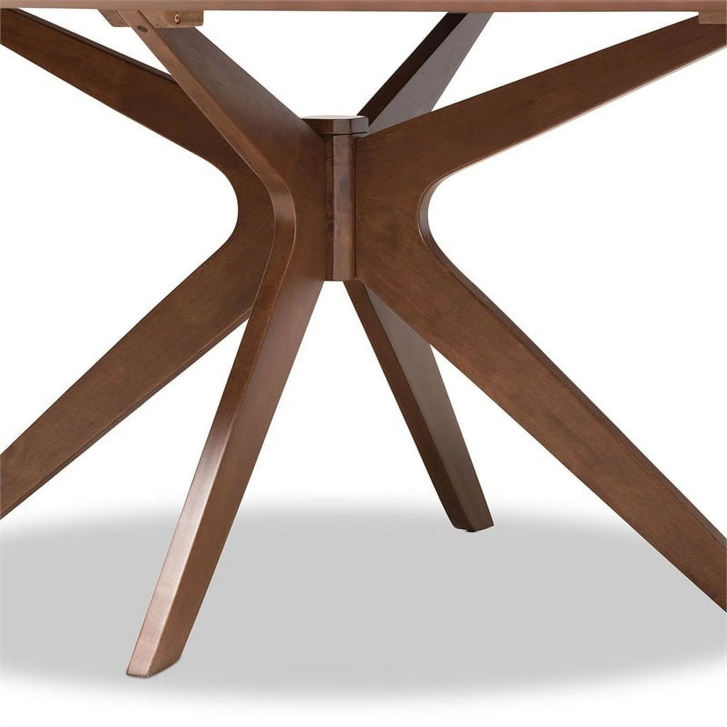 Walnut Brown Wood 71-Inch Oval Dining Table K67901