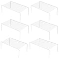 6 Pack Stainless Steel Storage Shelf Rack White L659