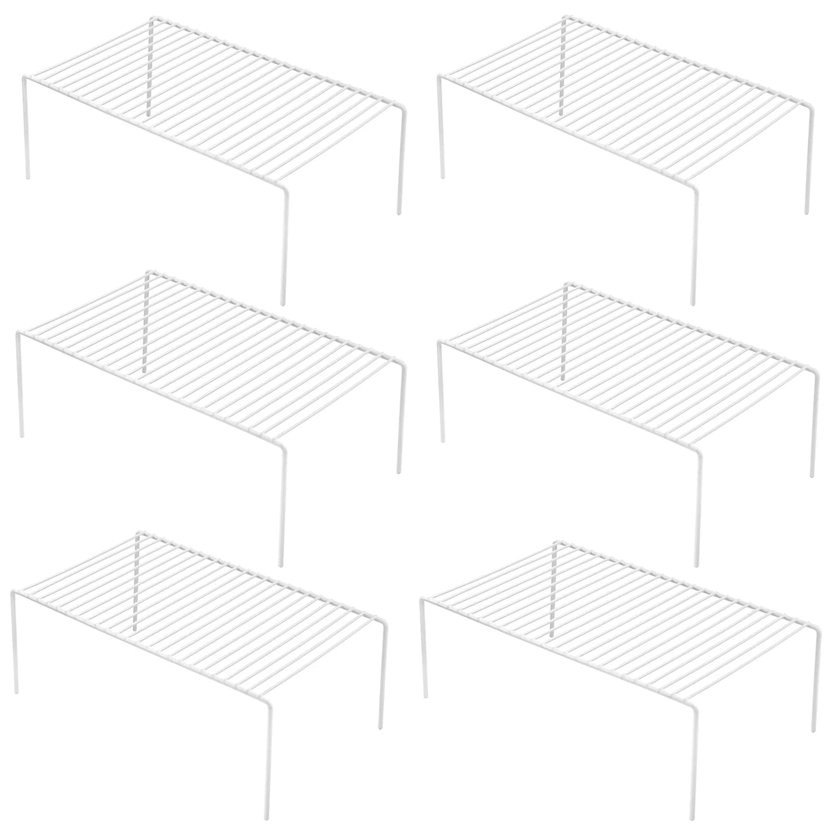 6 Pack Stainless Steel Storage Shelf Rack White L659