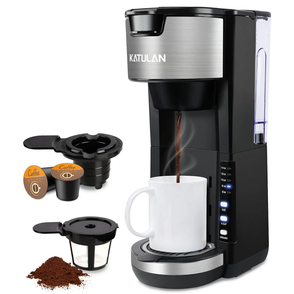 Black Single Serve Coffee Maker with 30 Oz Water Tank C122978