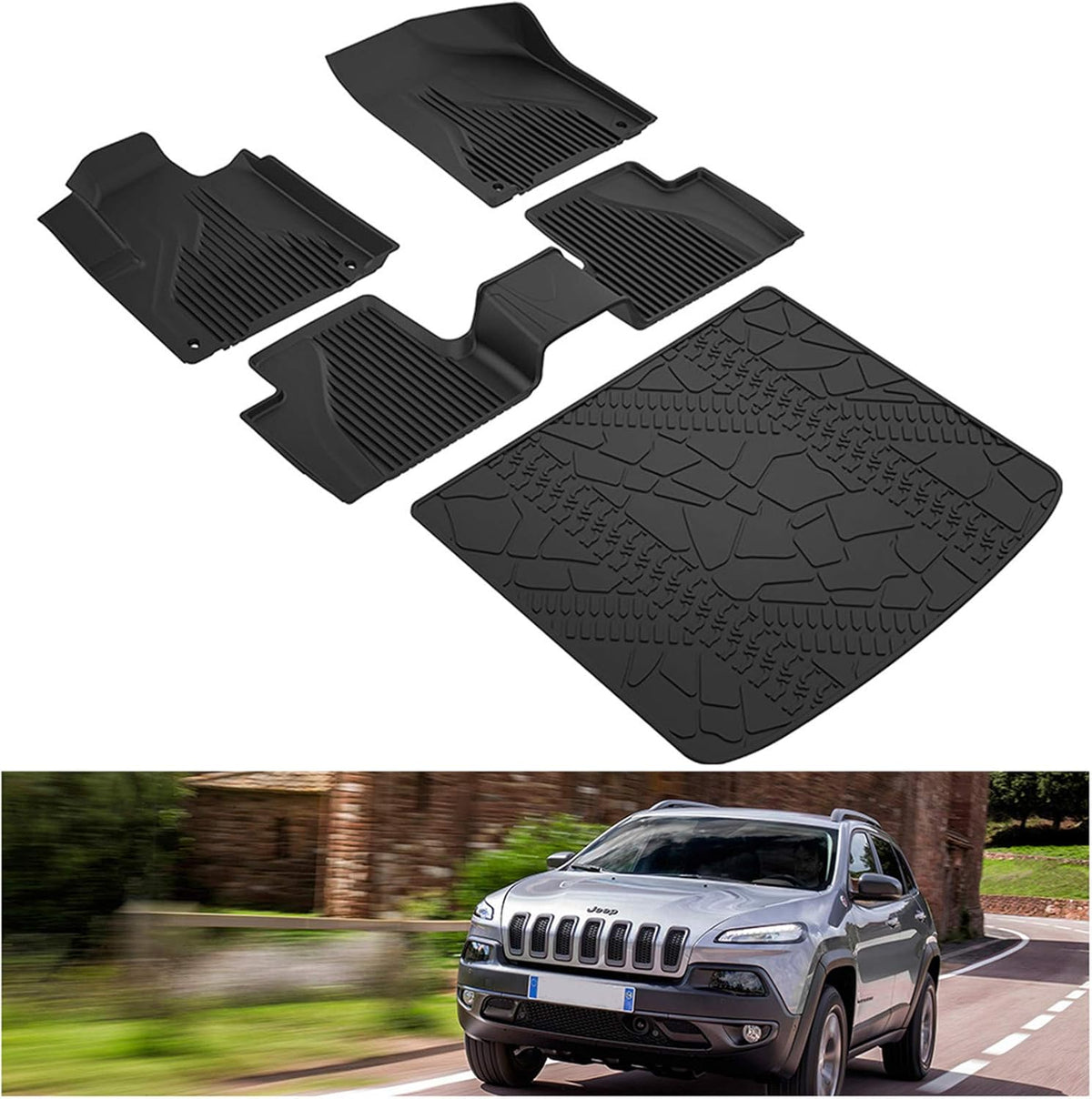 Black All Weather Floor Mats & Cargo Liners Set A1477