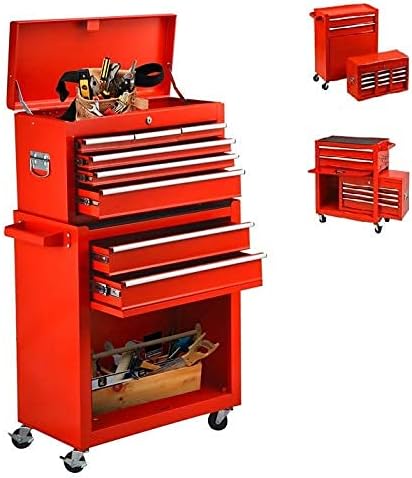 8 Drawer Rolling Tool Chest with Wheels C853