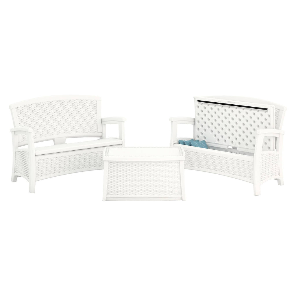 3 Piece White Patio Set L114