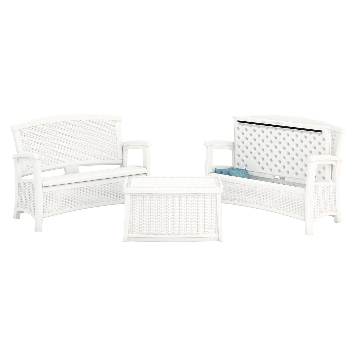 3 Piece White Patio Set L114