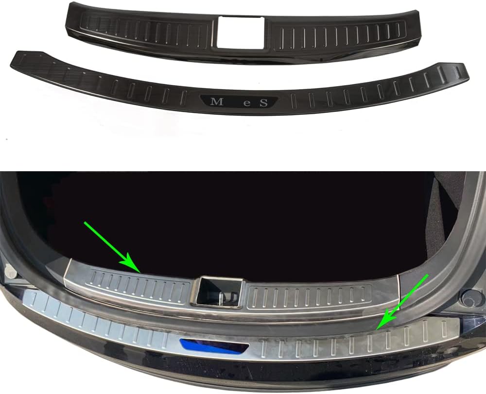 Stainless Steel Rear Trunk Bumper Protector Guard Pack of 2 E31236