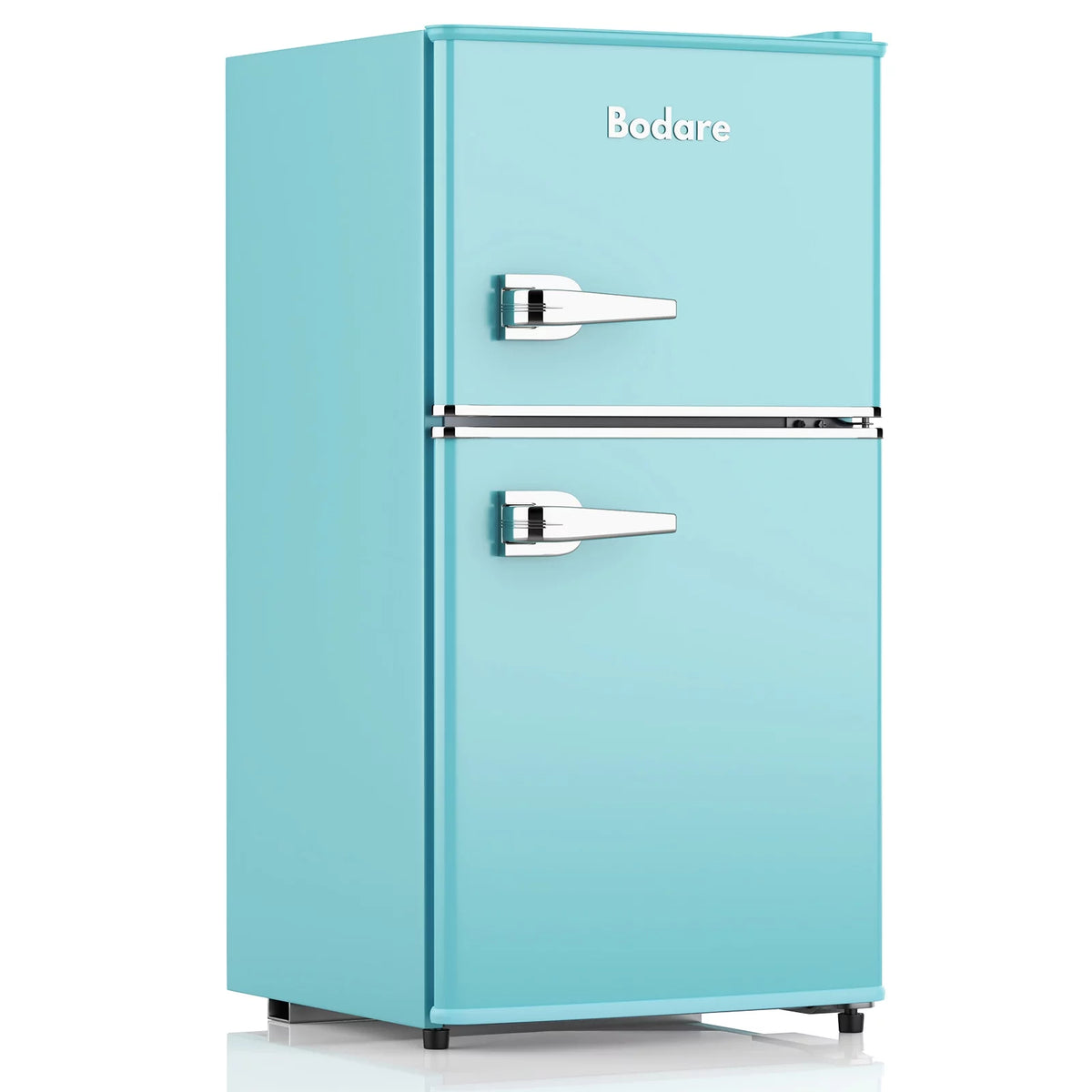 3.2 Cu.Ft 2 Doors Mini Fridge with Freezer, Blue A869
