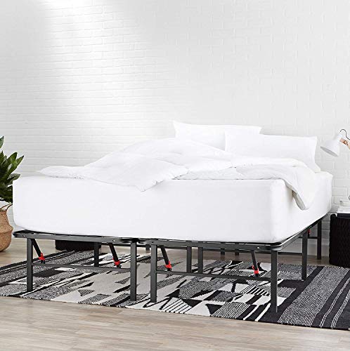 Black Twin Size Metal Platform Bed Frame with Storage A171302