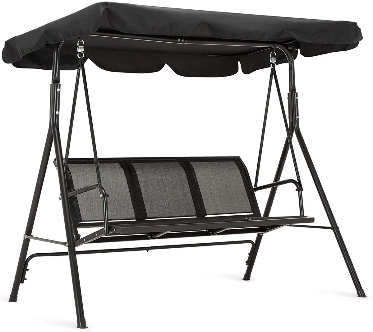 Dark Grey 3-Person Canopy Swing Chair M425861
