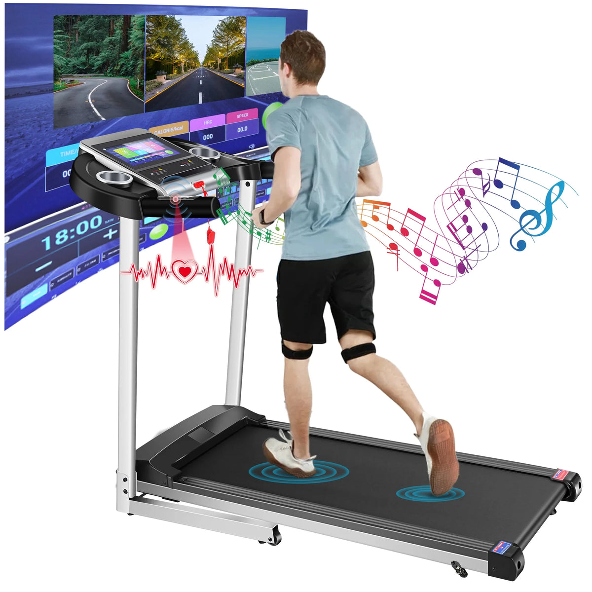 3.25HP Folding Treadmill with Incline S376