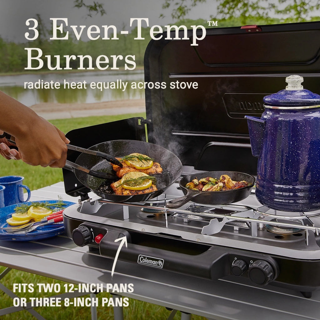 Black 3 Burners Camping Stove F386
