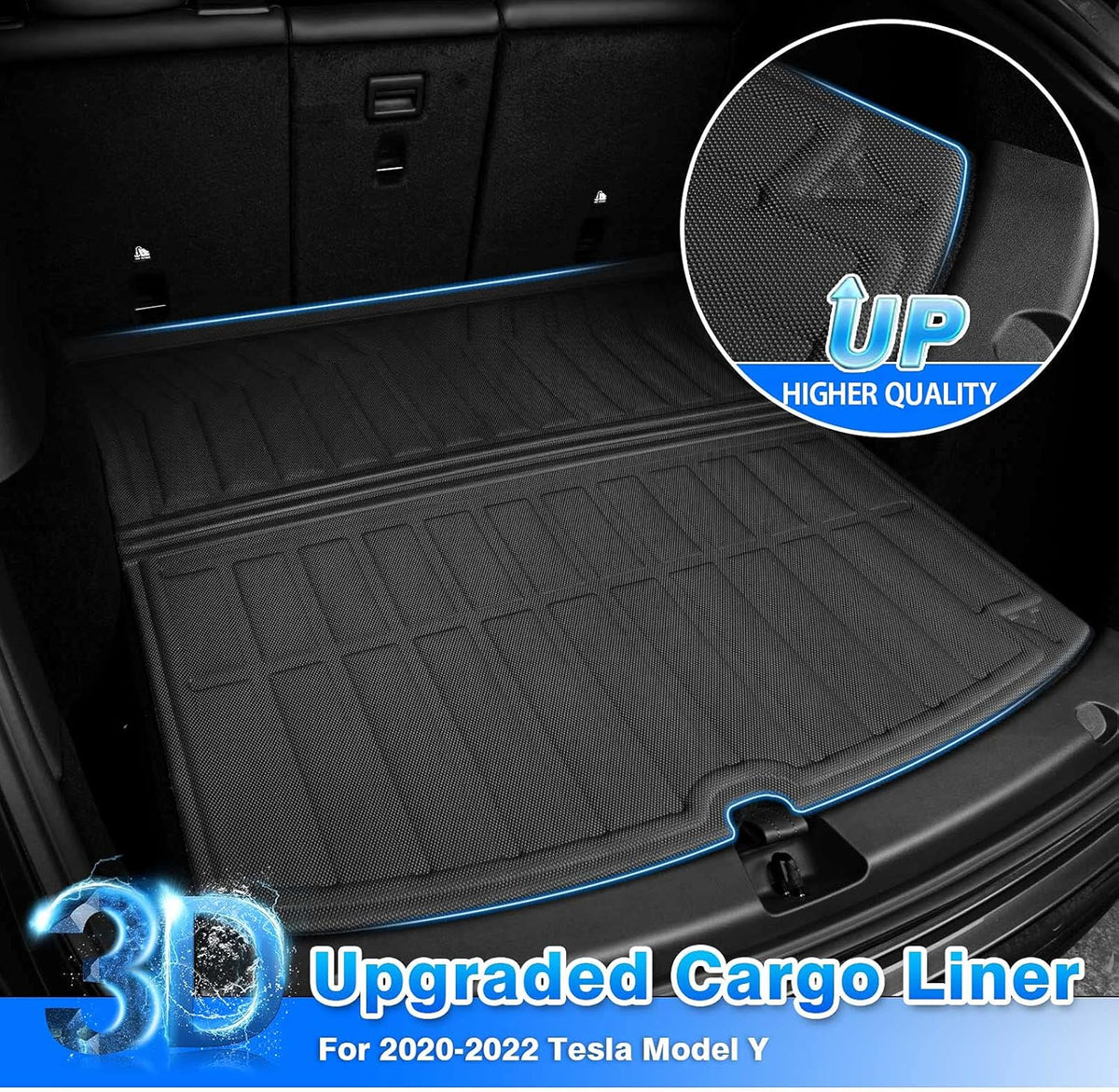 Custom Fit Rear Trunk Mat Cargo Liner Pack of 2 U9863