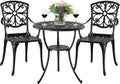 3 Piece Cast Aluminum Bistro Table and Chairs Set S19446