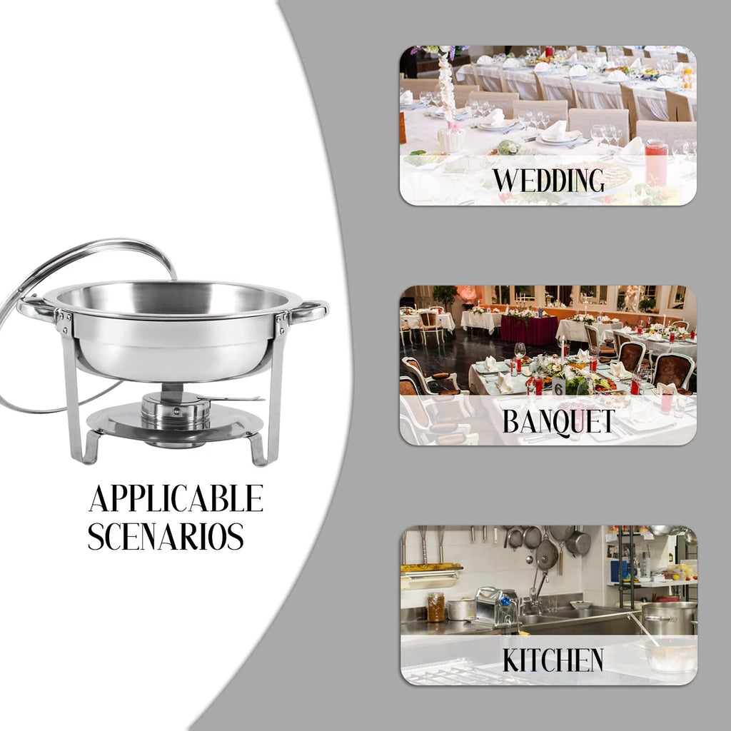 2 Pack Stainless Steel Chafing Dish Buffet Set A7578