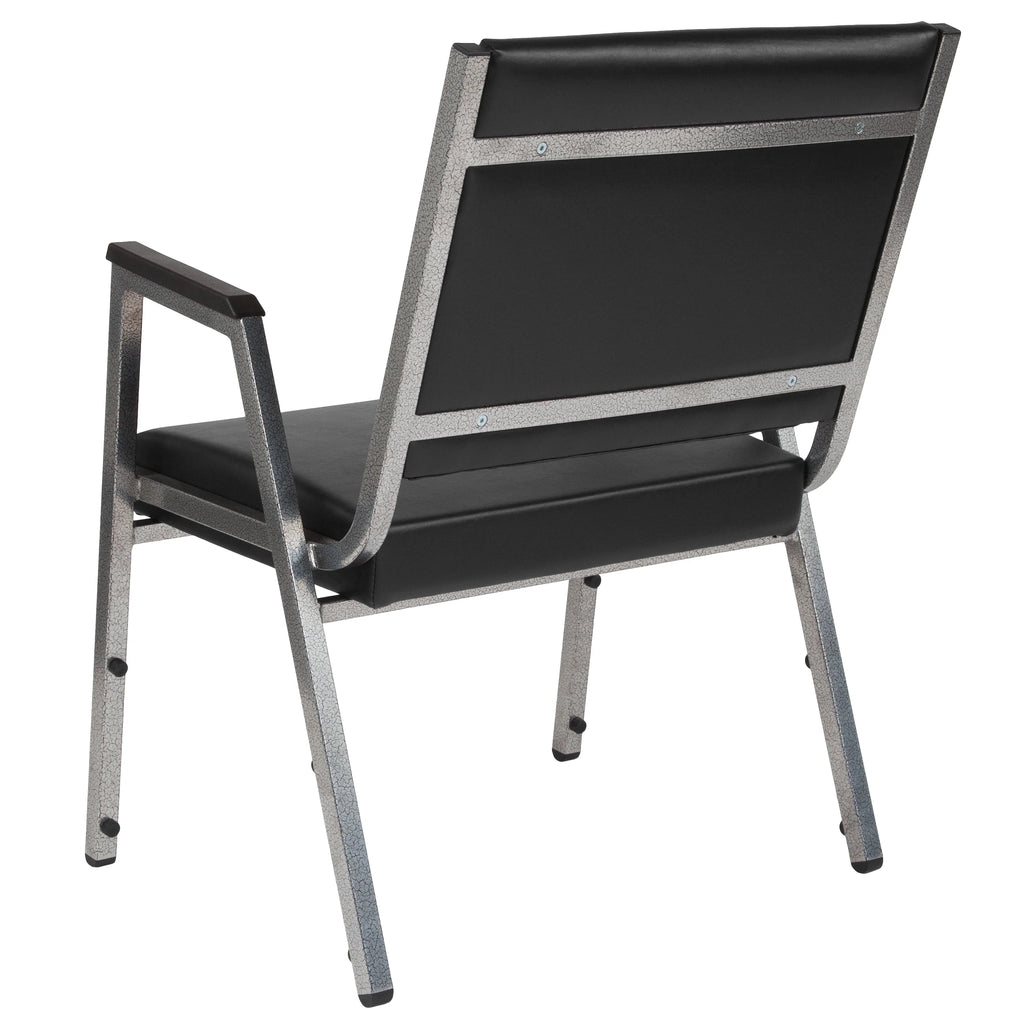 Black Vinyl Bariatric Medical Reception Arm Chair L2677