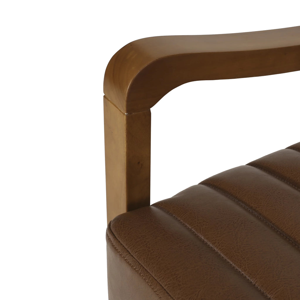 Cognac Brown Faux Leather Recliner G45278