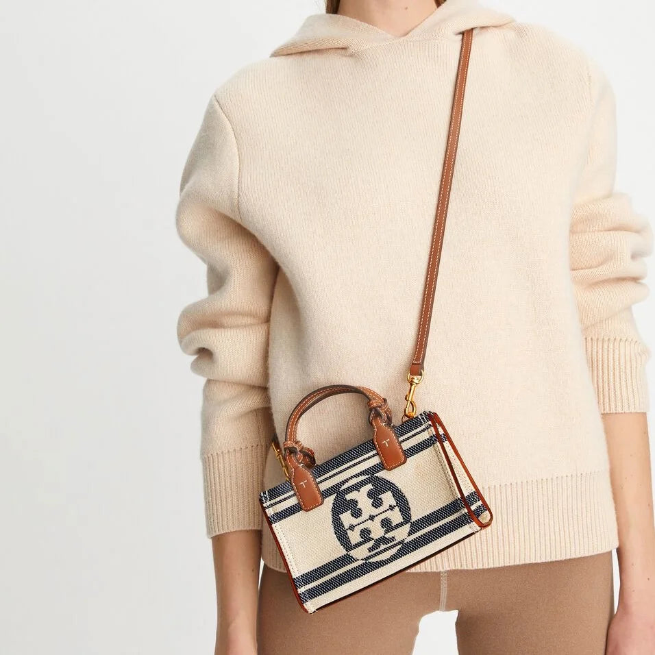 Jacquard Stripe Mini Tote W164
