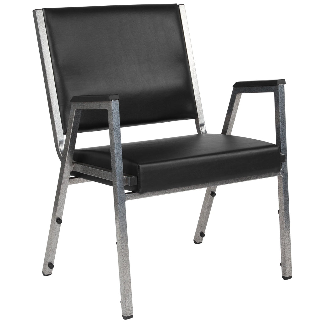 Black Vinyl Bariatric Medical Reception Arm Chair L2677