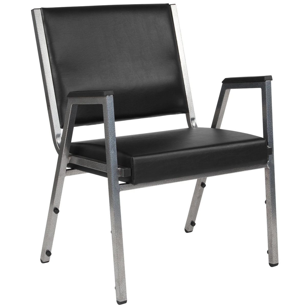 Black Vinyl Bariatric Medical Reception Arm Chair L2677