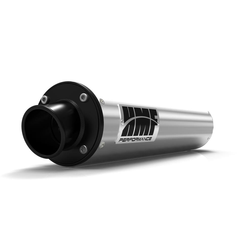 Brushed Slip on Exhaust with Turn-Down-Black End Cap D4473