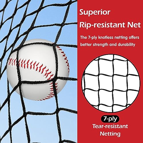 7x7ft Baseball Softball Pitching Net with Carry Bag T858607
