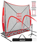 7x7ft Baseball Softball Pitching Net with Carry Bag T858607