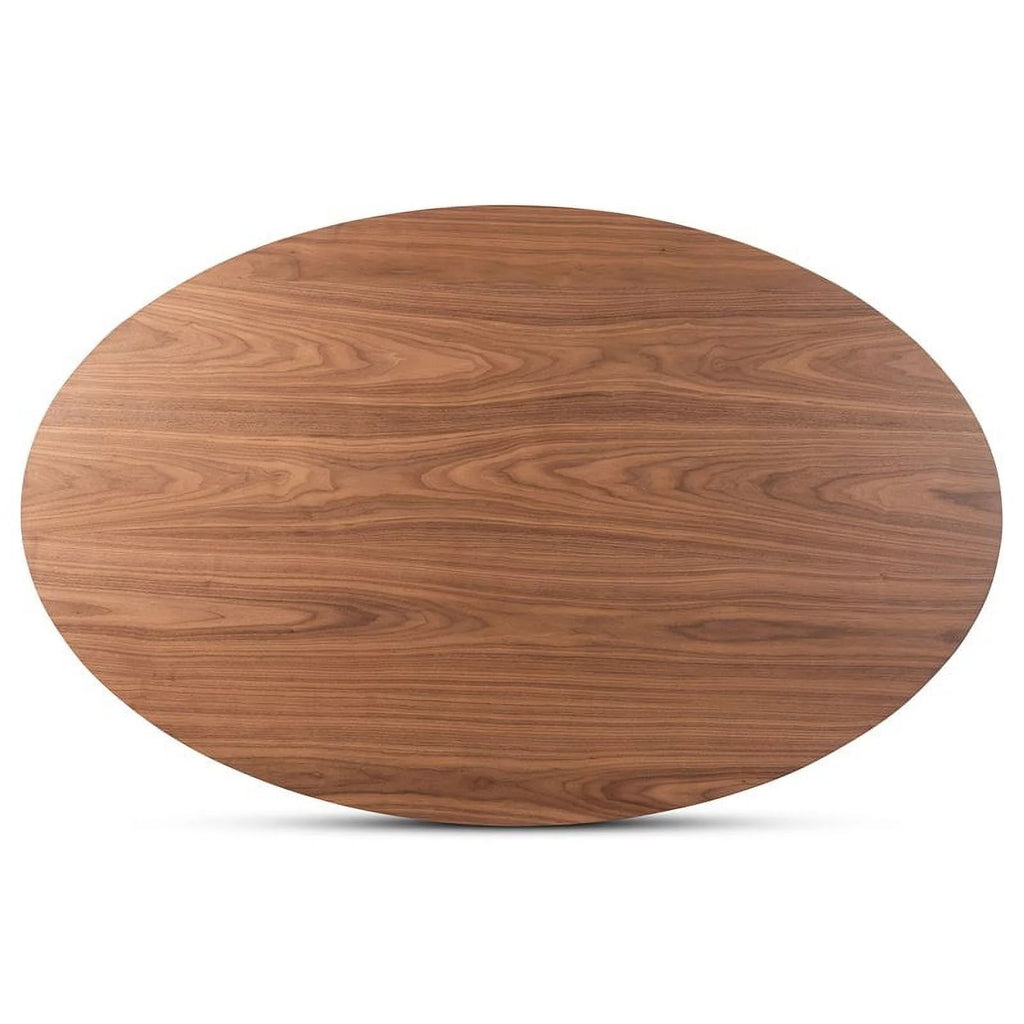 Walnut Brown Wood 71-Inch Oval Dining Table K67901