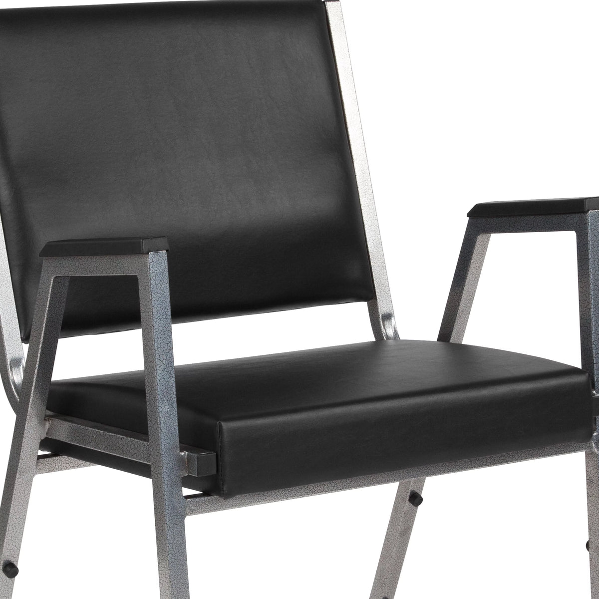 Black Vinyl Bariatric Medical Reception Arm Chair L2677