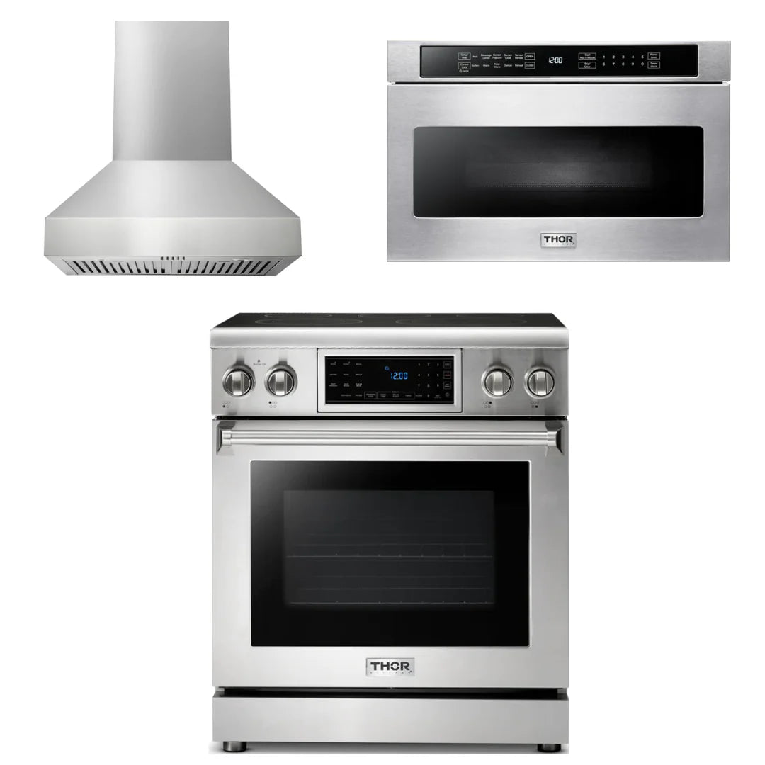 30 Electric Range, Range Hood, Microwave O619
