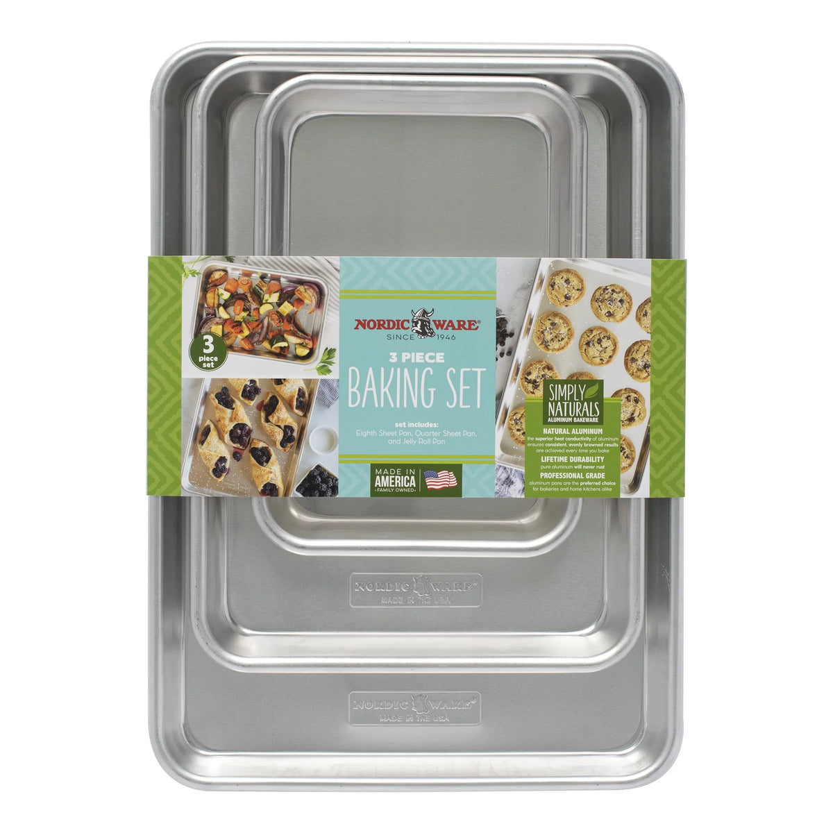 Aluminum 3 Piece Sheet Pan Set I73654