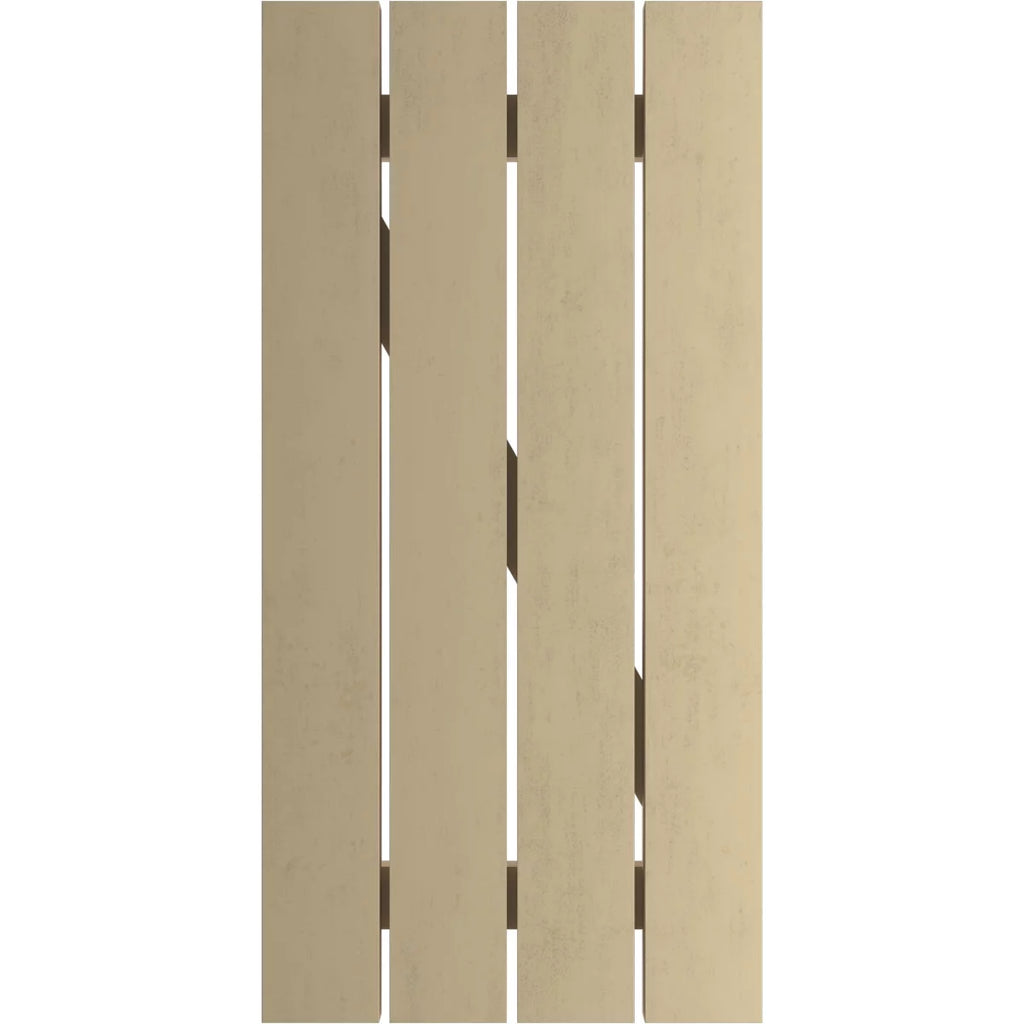 Primed Tan Faux Wood Shutters J58609