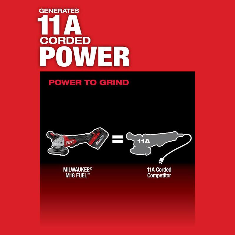 18V Cordless 4-1/2 in./5 in. Grinder Kit with Two 6.0 Ah Batteries B96167
